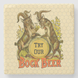 Dessous-de-verre En Pierre Chèvres Bock Bière Publicité