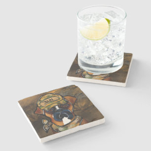 Dessous-de-verre En Pierre Chien de boîte