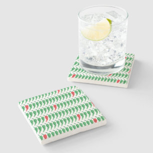 Dessous-de-verre En Pierre Chili Motif Pepper