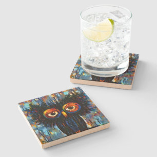 Dessous-de-verre En Pierre Chouette brillante et sage