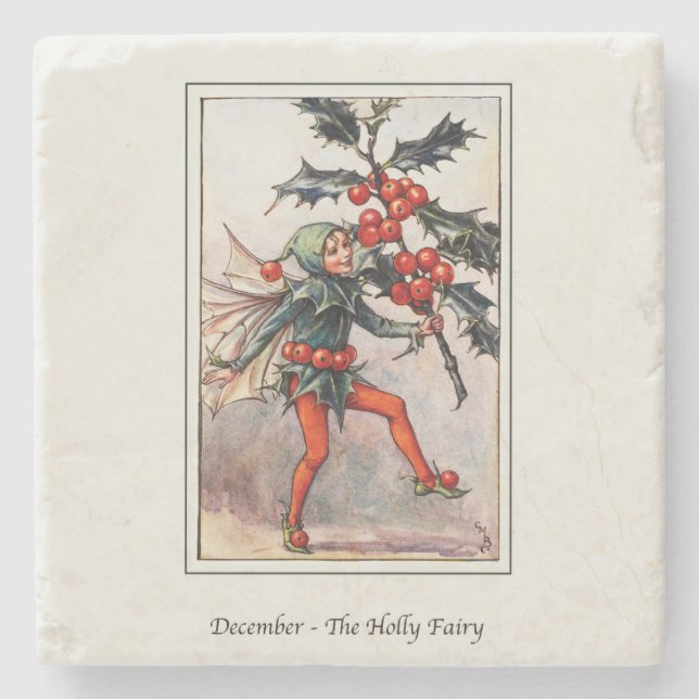 Dessous-de-verre En Pierre Cicely Mary Barker Décembre Fairy (Devant)