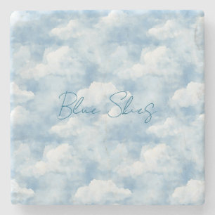 Dessous-de-verre En Pierre Cieux bleus Nuages