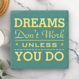 Dessous-de-verre En Pierre Citation de la typographie Inspiration moderne