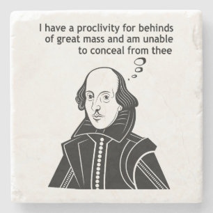 Dessous-de-verre En Pierre Citation drôle de Shakespeare