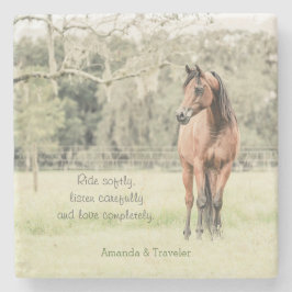 Dessous-de-verre En Pierre Citation Inspiration Arabian Horse Personnalisée