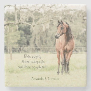 Dessous-de-verre En Pierre Citation Inspiration Arabian Horse Personnalisée