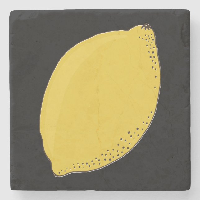 Dessous-de-verre En Pierre Citron (Devant)