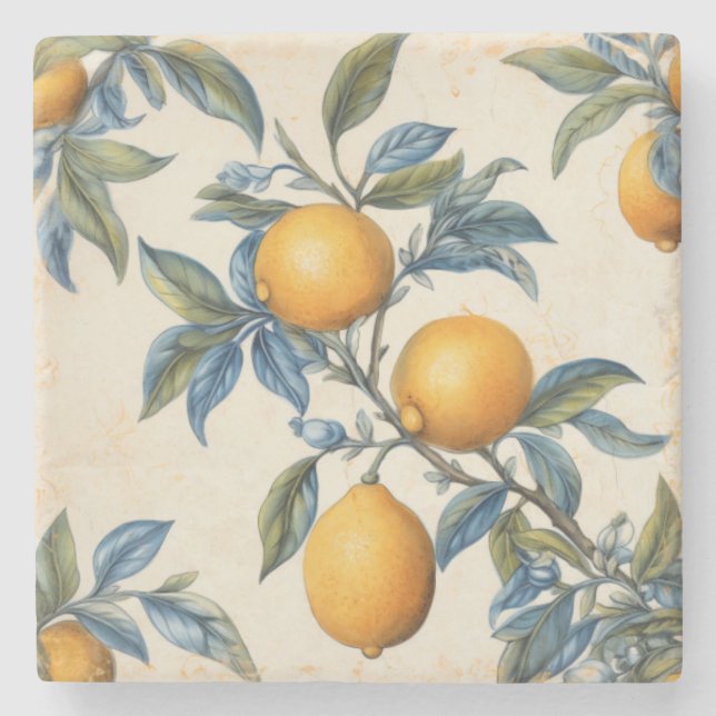 Dessous-de-verre En Pierre Citron méditerranéen (Devant)