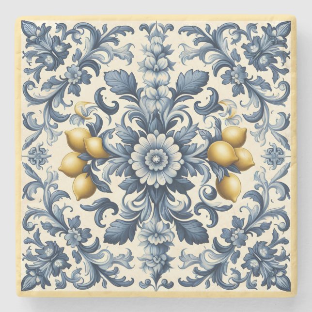 Dessous-de-verre En Pierre Citrons siciliens (Devant)