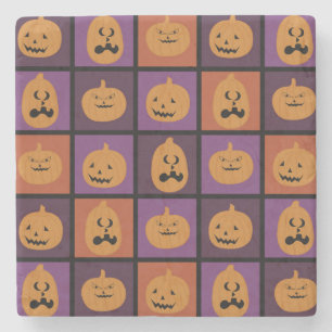 Dessous-de-verre En Pierre Citrouilles d'Halloween