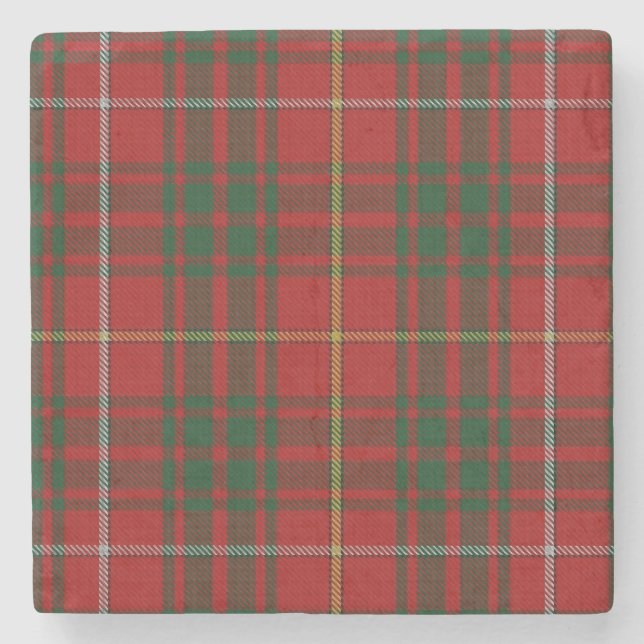Dessous-de-verre En Pierre Clan Bruce Tartan Plaid Dessous de verre en pierre (Devant)