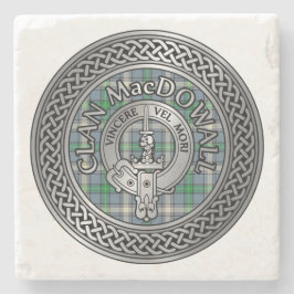 Dessous-de-verre En Pierre Clan MacDowall Crest & Tartan Knot