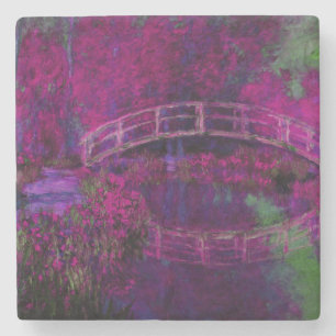 Dessous-de-verre En Pierre Claude Monet Le Pont Japonais violet