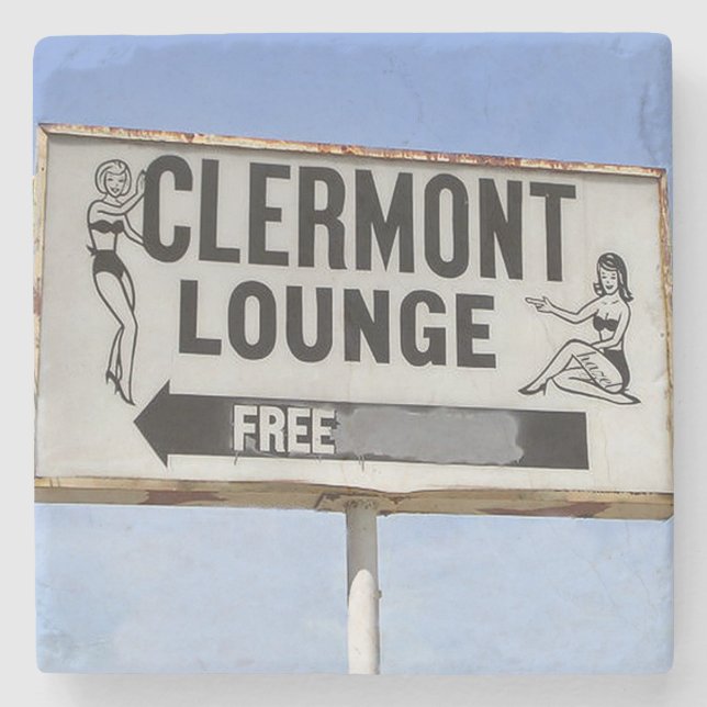 Dessous-de-verre En Pierre Clermont Lounge Atlanta, Clermont Lounge (Devant)
