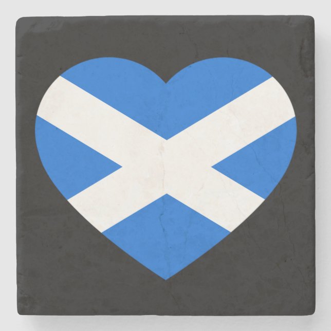 Dessous-de-verre En Pierre Coastère écossais Heartflag (Devant)