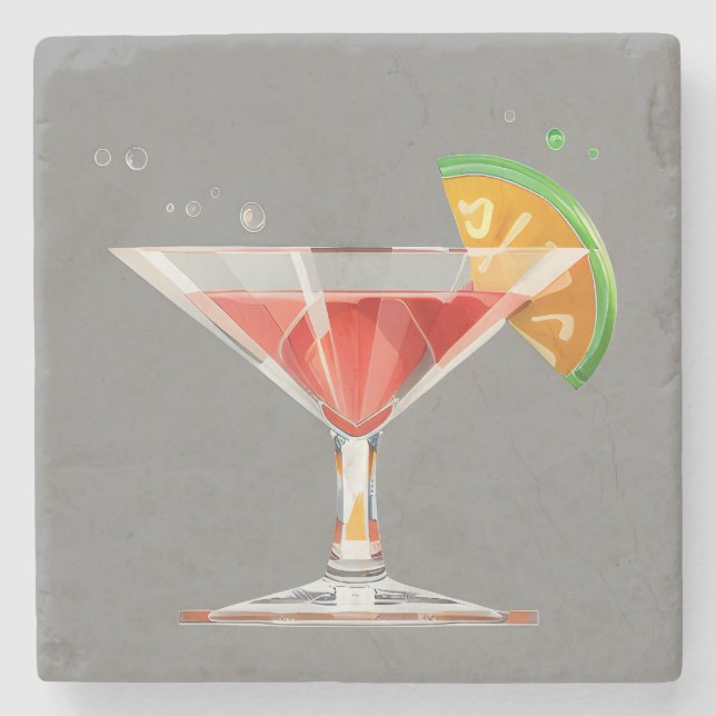 Dessous-de-verre En Pierre Cocktail classique (Devant)