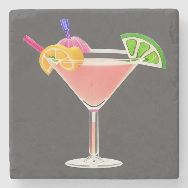 Dessous-de-verre En Pierre Cocktail classique (Devant)