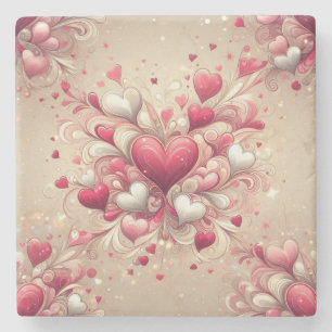 Dessous-de-verre En Pierre coeur de la Saint-Valentin