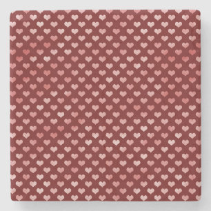 Dessous-de-verre En Pierre Coeurs rouges roses Ombre