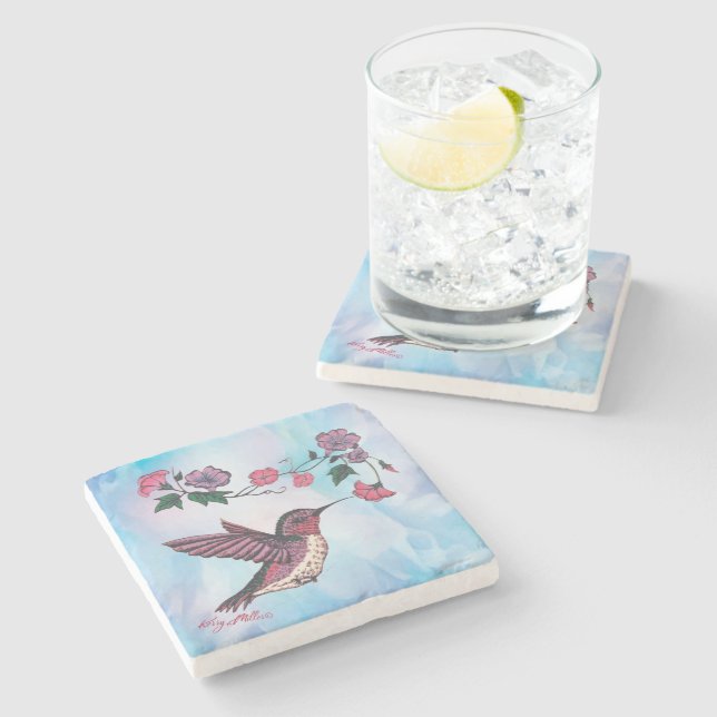 Dessous-de-verre En Pierre Colibri  (Côté)