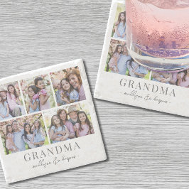 Dessous-de-verre En Pierre Collage photo de grand-mère