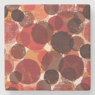 Dessous-de-verre En Pierre Collection de Motifs Abstraits colorés et intempor