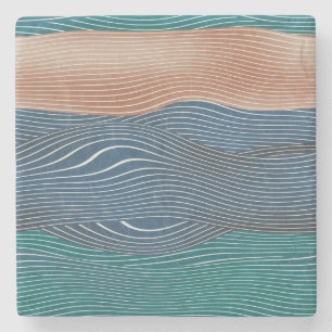 Dessous-de-verre En Pierre Collines naturelles : motif sans soudure.