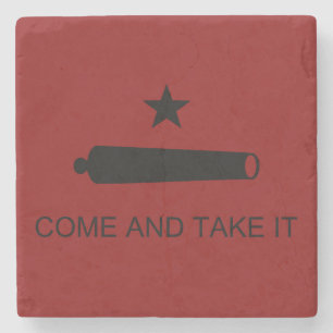 Dessous-de-verre En Pierre Come & Take It ! Flag de Texas State