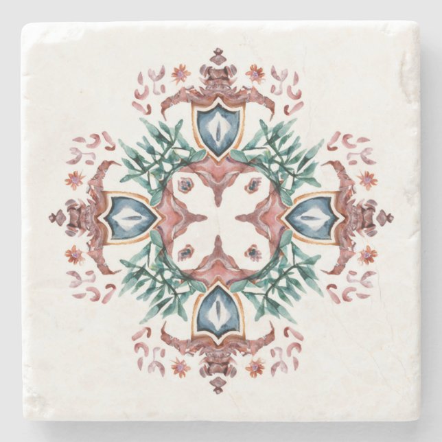 Dessous-de-verre En Pierre Conception de Motif de carreaux (Devant)