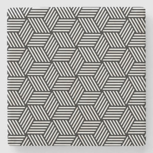 Dessous-de-verre En Pierre Conception géométrique d'art de motif