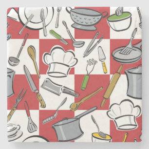 Dessous-de-verre En Pierre Contrôle d'outils de cuisine