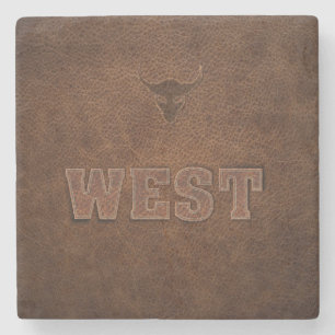 Dessous-de-verre En Pierre Cool Western Texte - Personnaliser It