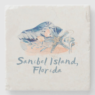 Dessous-de-verre En Pierre Coquillages de l'île de Sanibel