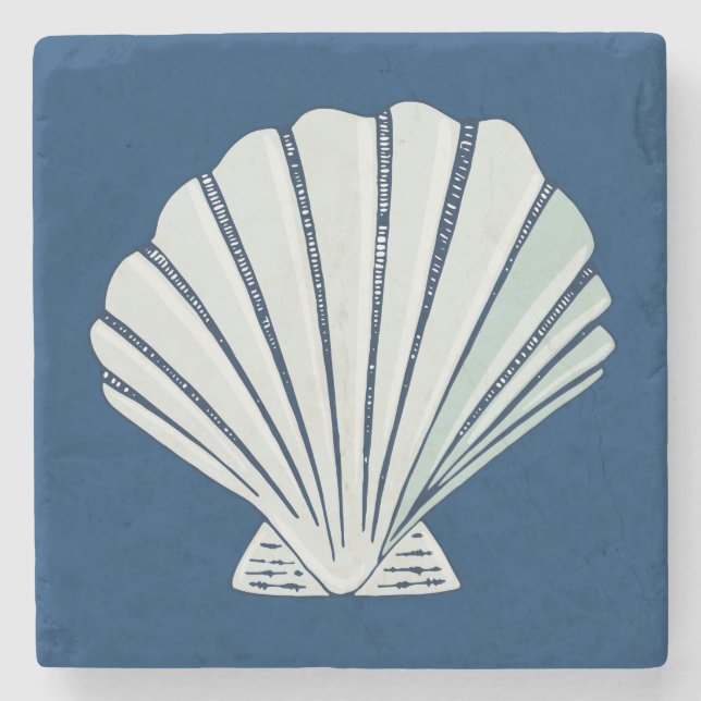 Dessous-de-verre En Pierre Coquille marine (Devant)