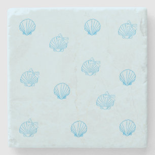 Dessous-de-verre En Pierre Coquilles Saint-Jacques Contour Minimalisme