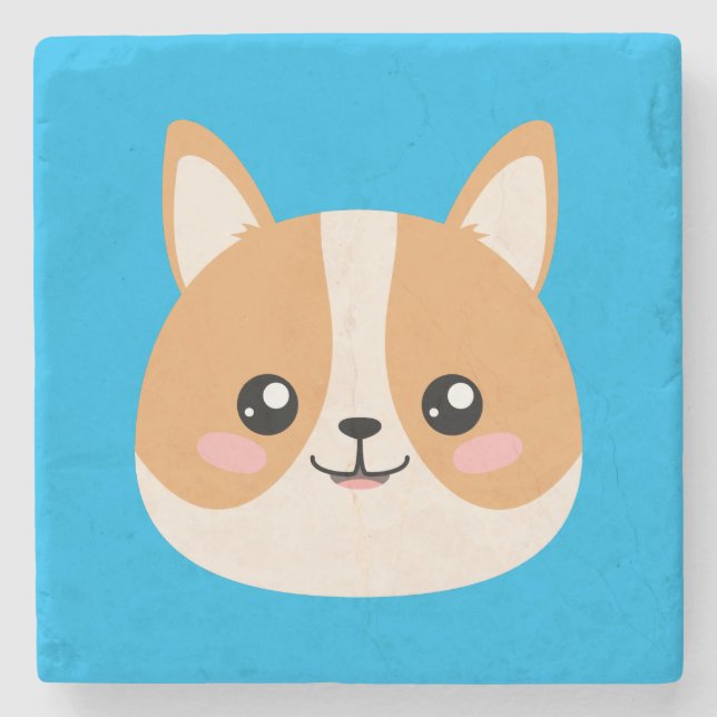 Dessous-de-verre En Pierre Corgi (Devant)