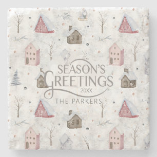 Dessous-de-verre En Pierre Cosy Home Christmas Pink ID985