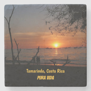 Dessous-de-verre En Pierre Coucher de soleil à couper le souffle à Tamarindo