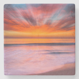Dessous-de-verre En Pierre Coucher de soleil abstrait de Tamarack Beach