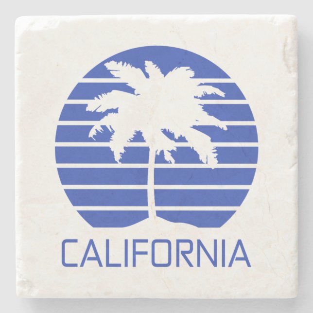 Dessous-de-verre En Pierre Coucher de soleil de Californie   (Devant)