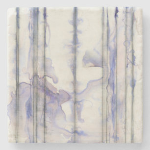 Dessous-de-verre En Pierre Couleur d'aquarelle Violet Free Expression