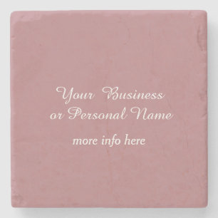 Dessous-de-verre En Pierre couleur solide rose poussiéreux