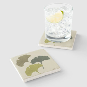 Dessous-de-verre En Pierre Couleurs Arrière - plans personnalisables Feuilles
