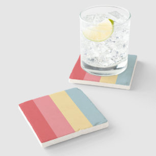 Dessous-de-verre En Pierre Couleurs de bonbons Verticales