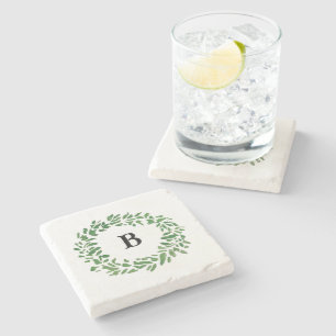 Dessous-de-verre En Pierre Couronne de bienvenue monogramme