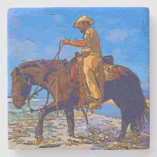 Dessous-de-verre En Pierre Cowboy monté