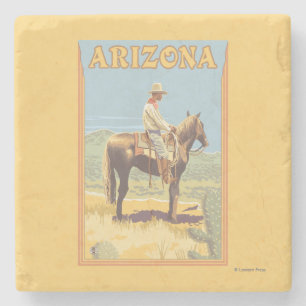 Dessous-de-verre En Pierre Cowboy (vue de côté) Arizona