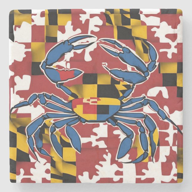 Dessous-de-verre En Pierre Crabe bleu du Maryland (Devant)