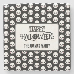 Dessous-de-verre En Pierre Crânes déplaisants Avec Nom