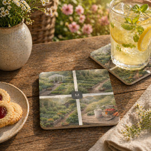 Dessous-de-verre En Pierre Créez vos propres photos de jardin monogrammées